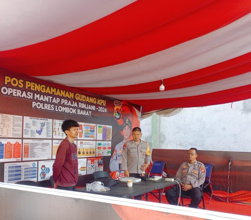 Pengamanan Gudang Logistik KPU Lombok Barat Menjelang Pemilu 2024 Situasi Aman & Terkendali