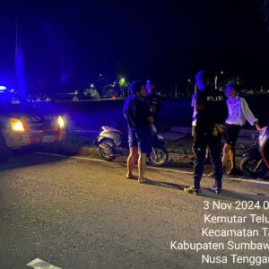 Sat Samapta Polres Sumbawa Barat Laksananan Patroli Kota, Antisipasi Kerawanan Malam Minggu