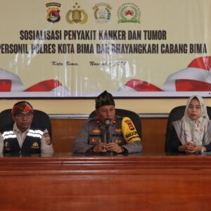 Siedokkes Polres Bima Kota Gelar Sosialisasi Kesehatan Kanker dan Tumor Bersama YSKI