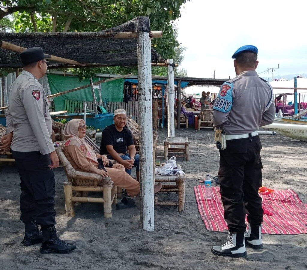 Pantai Cemara Aman Terkendali: Patroli Polisi Pasca Pilkada