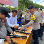 Bid Propam Polda NTB Laksanakan Pemeriksaan Penggunaan Senpi di Polres Loteng.