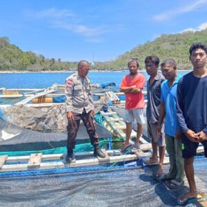 Polsek Sekotong Dukung Budidaya Ikan di Gili Gede