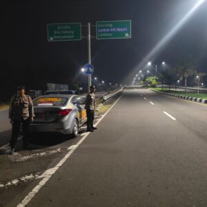 Polsek Kediri Gelar Patroli Blue Light Cegah Kriminalitas dan Balap Liar