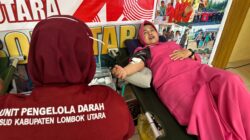 Sambut Hari Bhayangkara ke-79, Polres Lombok Utara Gelar Bhakti Kesehatan Donor Dara