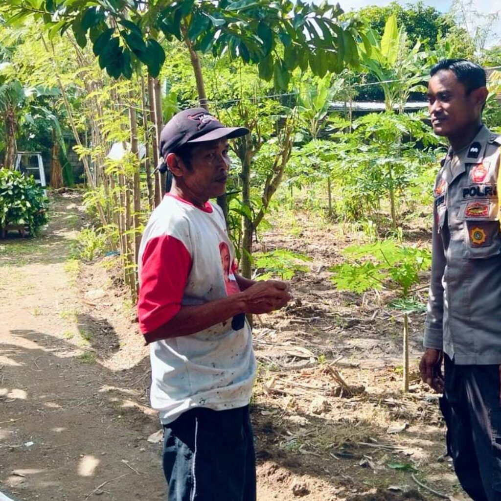 Bhabinkamtibmas Desa Rumak Dukung Ketahanan Pangan Lewat Edukasi Warga