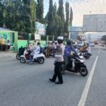 Polsek Rasanae Barat Laksanakan Rawan Pagi, Himbau Pengguna Jalan Tertib Berlalu Lintas