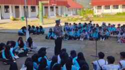 Sat Lantas Polres Lombok Utara Sosialisasikan Tertib Berlalu Lintas kepada Pelajar SMKN 1 Pemenang