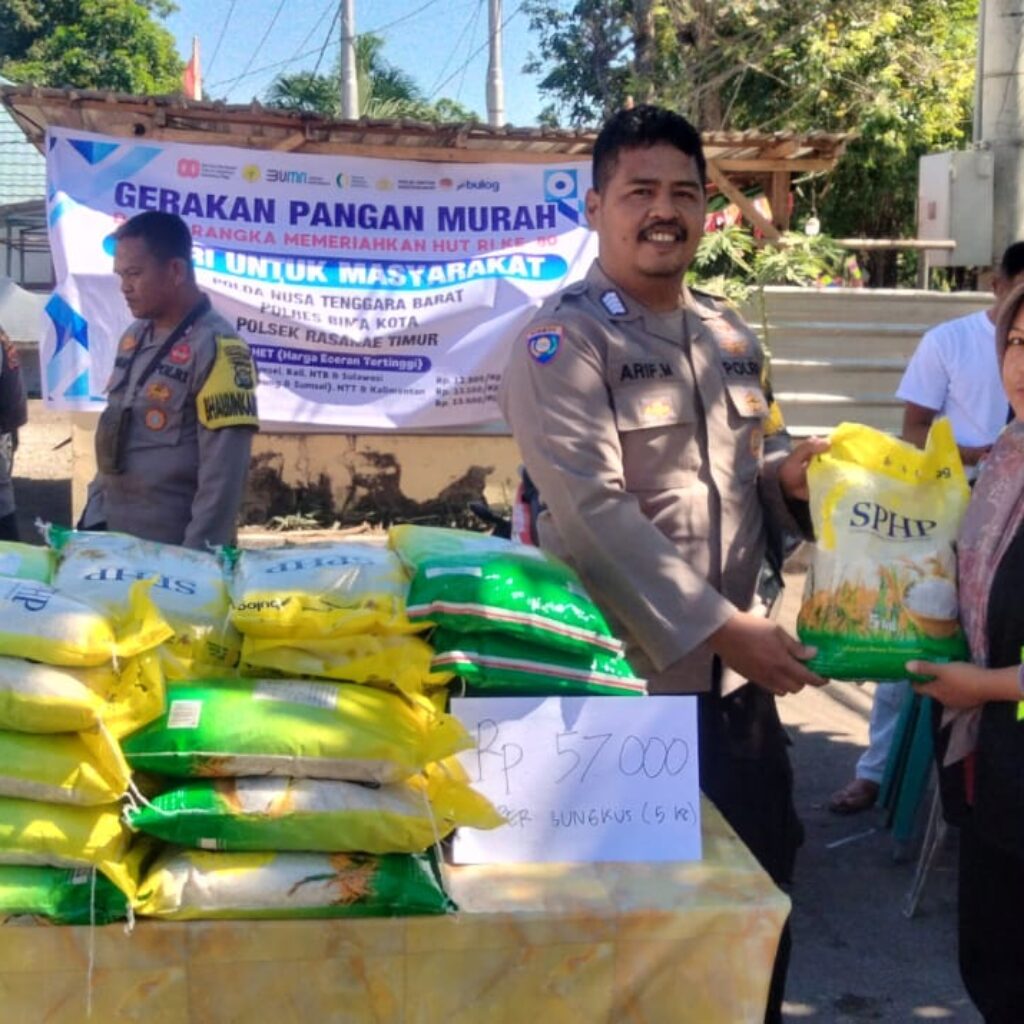 Gerakan Pangan Murah Serentak Digelar di 5 Kecamatan Kota Bima dalam Rangka HUT RI ke-80
