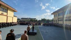 Polres Bima Kota Gelar Apel Pengamanan Aksi Unjuk Rasa, 345 Personel Dikerahkan