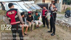 Polres Sumbawa Intensifkan Patroli KRYD di Pantai Samota, Beri Himbauan Kamtibmas pada Remaja