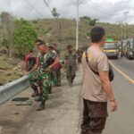 Truk Dalmas Polres Dompu Alami Kecelakaan Tunggal di Tanjakan Moti To’i, Dua Anggota Luka-Luka