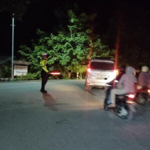 Satlantas Polres Bima, Intensifikan Patroli Malam Antisipasi Kemacetan Arus Lalulintas dan Kejahatan Konvensional