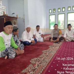 Bhabinkamtibmas Polres Bima Kota Sambang Warga dan Tokoh Agama, Sampaikan Himbauan Kamtibmas